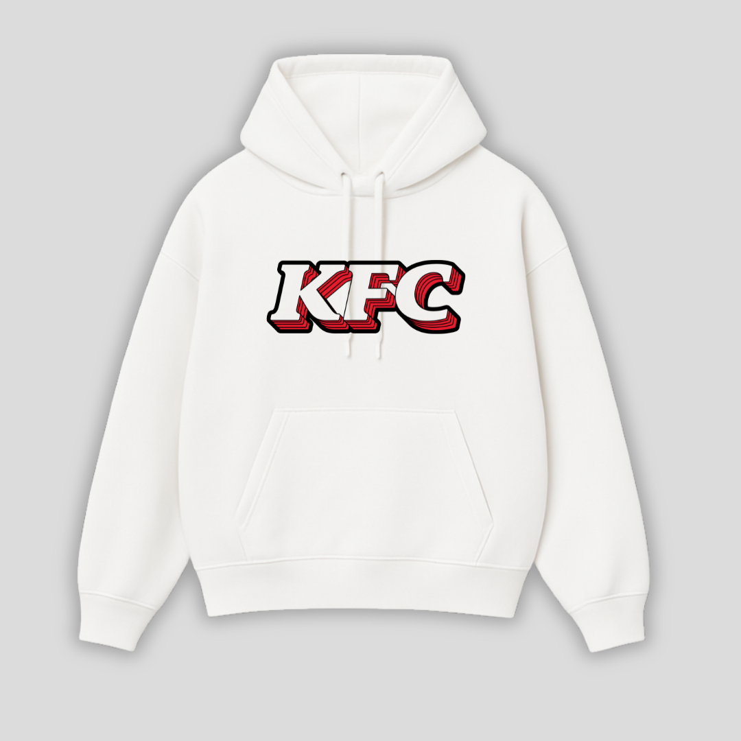 3D KFC logo hoodie - White