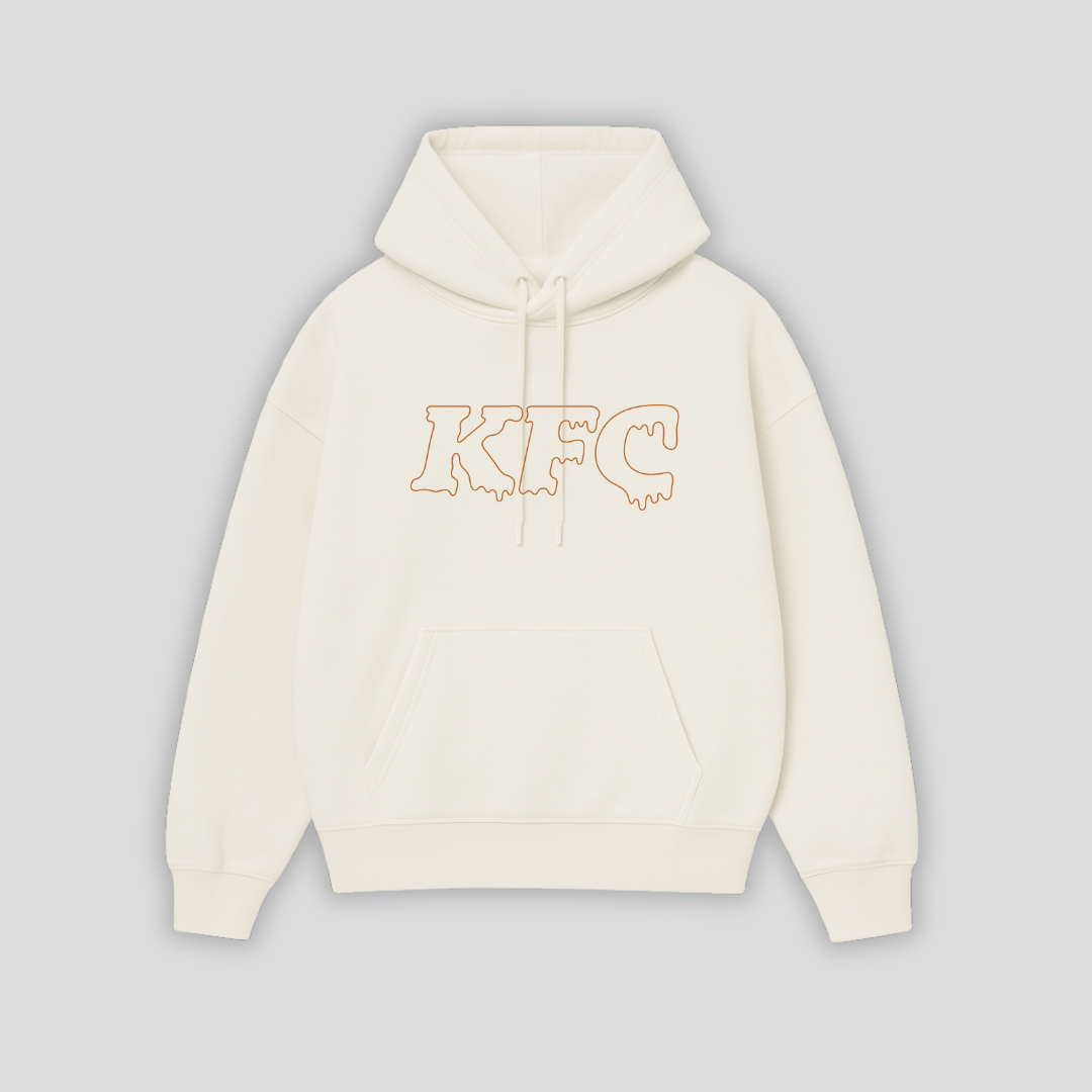 KFC gravy drip outline logo hoodie