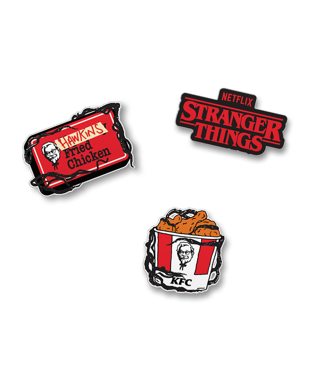 KFC X STRANGER WINGS PIN BADGES (SET OF 3)